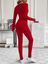 European and American slim fit sexy chest waist lace up boat collar long sleeved pants with small pit stripes jumpsuit - MyEmpired
