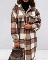 Medium and Long Woolen Coat Jackets Spring and Autumn Shirt Wool Coats Women&