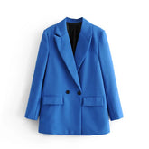 TRAF Blazer Woman Black Beige Khaki Blue Green Gray Women coat Fashion Office Wear Women&