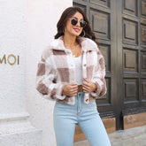 Plaid Double-faced Fleece Jacket - MyEmpired