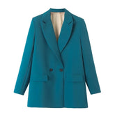 TRAF Blazer Woman Black Beige Khaki Blue Green Gray Women coat Fashion Office Wear Women&