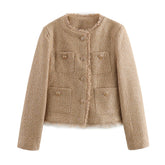 Chic Female Tweed Jacket Coat - MyEmpired