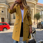 Elegant Casual Woollen Overcoat Buckle - MyEmpired