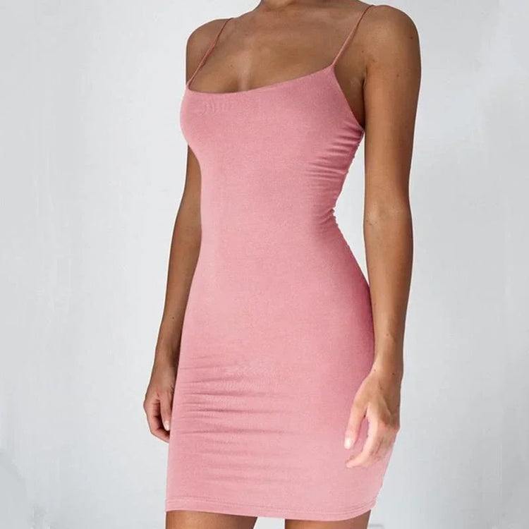 Summer Spaghetti Strap Mini Dress - MyEmpired