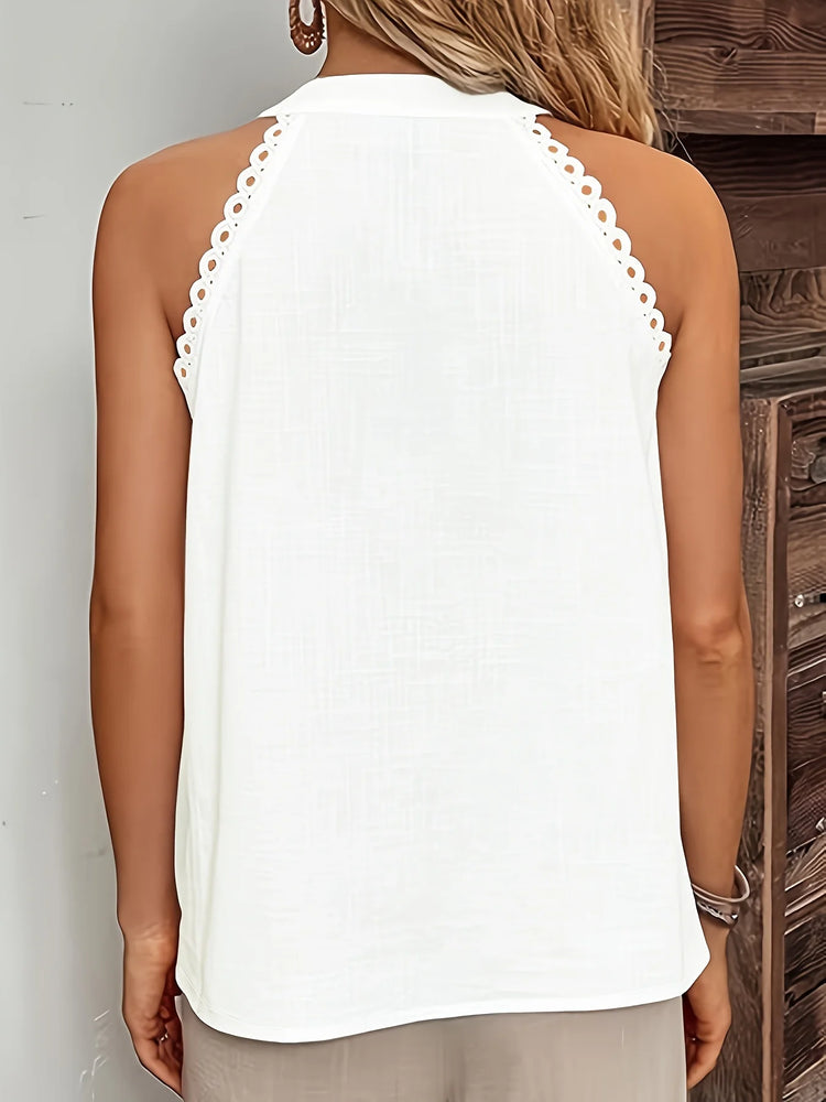 Plus Size Floral Print Tank Top, Vacation Style Sleeveless V Neck Top For Summer & Spring, Women&