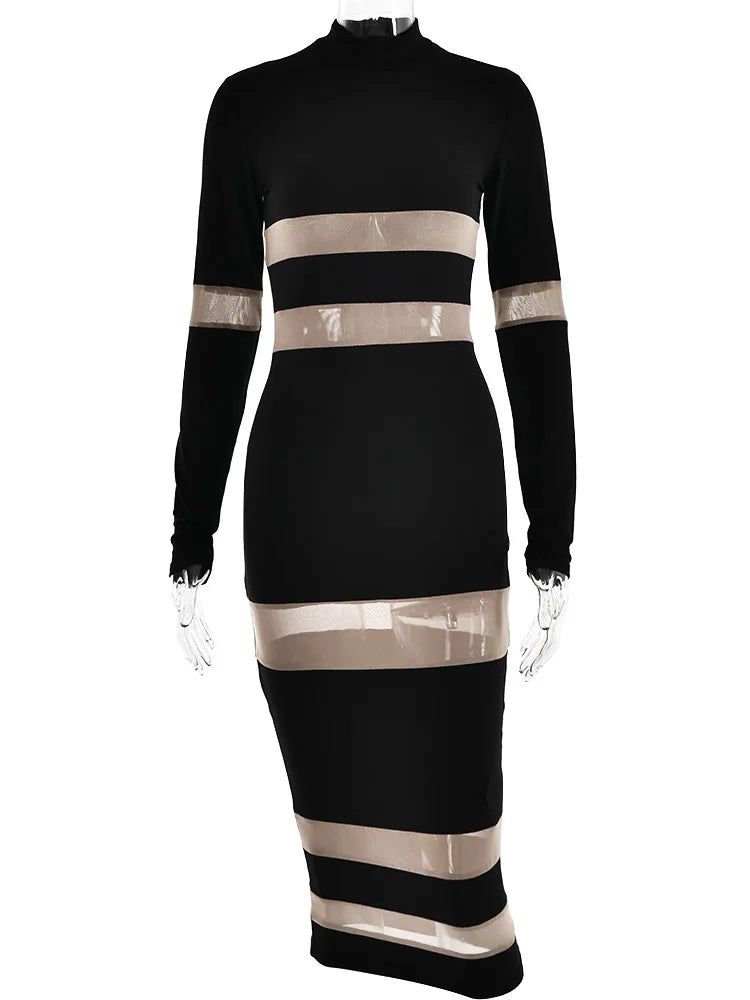 Articat Mesh Patchwork Perspective Long Sleeve - MyEmpired