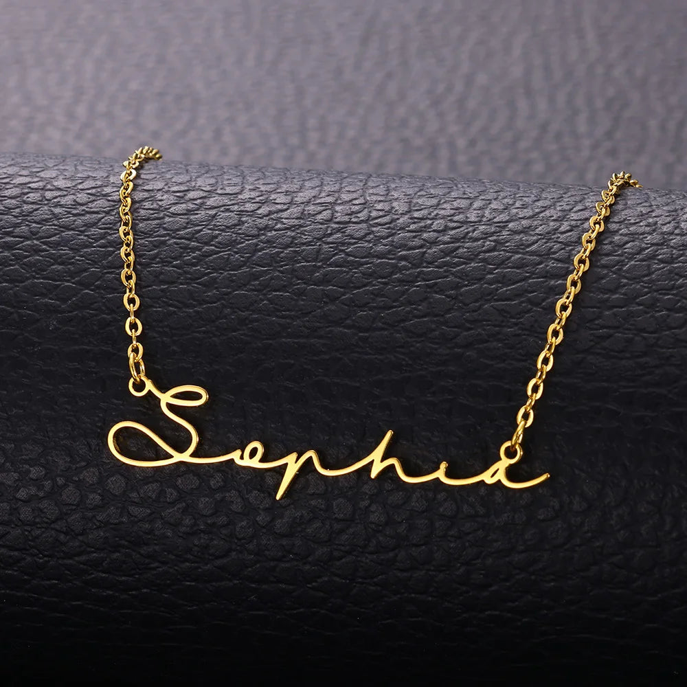 Custom Slim Fonts Name Necklace - MyEmpired