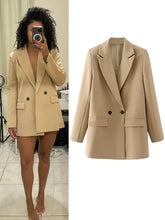 TRAF Blazer Woman Black Beige Khaki Blue Green Gray Women coat Fashion Office Wear Women&