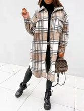 Medium and Long Woolen Coat Jackets Spring and Autumn Shirt Wool Coats Women&