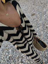 Striped Knitted Women Dresses Long Sleeve - MyEmpired