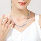 18K Gold/Silver Color 6mm Full Sideways Necklace - MyEmpired