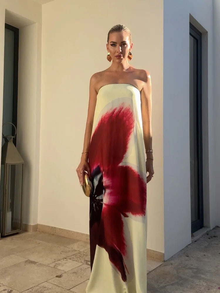 Strapless Back Belt Sleeveless Women&