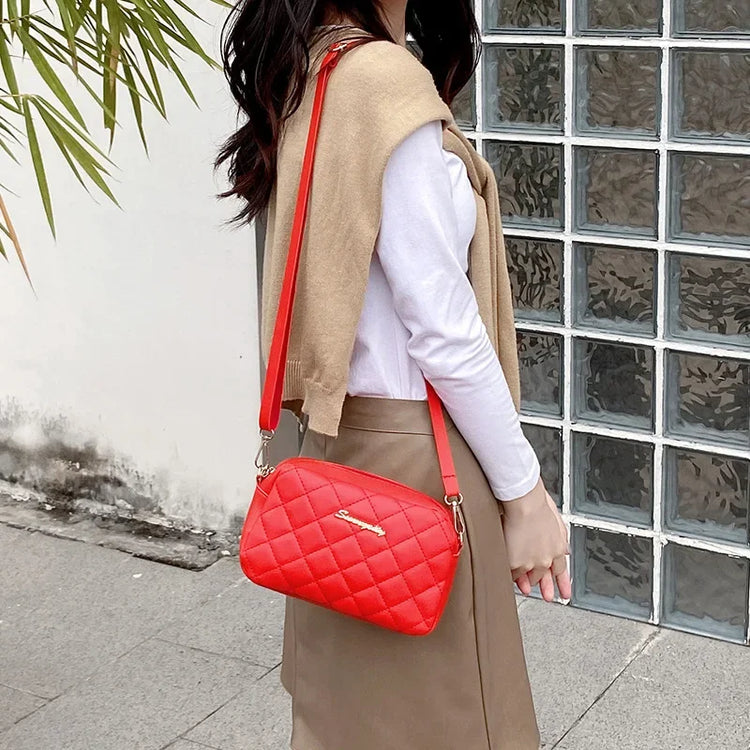 Tassel Small Messenger Bag For Women 2024 Trend Lingge Embroidery Camera Female Shoulder Bag Fashion Chain Ladies Crossbody Bags - MyEmpired
