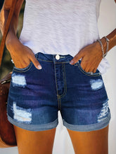 Sexy fashion ladies ripped hem slim slim hot pants denim shorts - MyEmpired