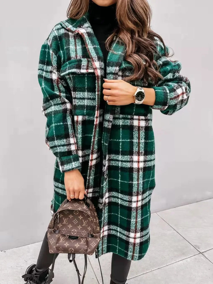 Medium and Long Woolen Coat Jackets Spring and Autumn Shirt Wool Coats Women&