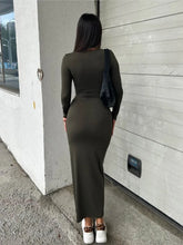 Classic Black Dress Round Neck Long-sleeved - MyEmpired