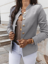 Casual O-neck Long Sleeve Jacket Outerwear Office Lady Spring Autumn Fashion Elegant Solid Blazer Coat For Women 2024 Female Top - MyEmpired