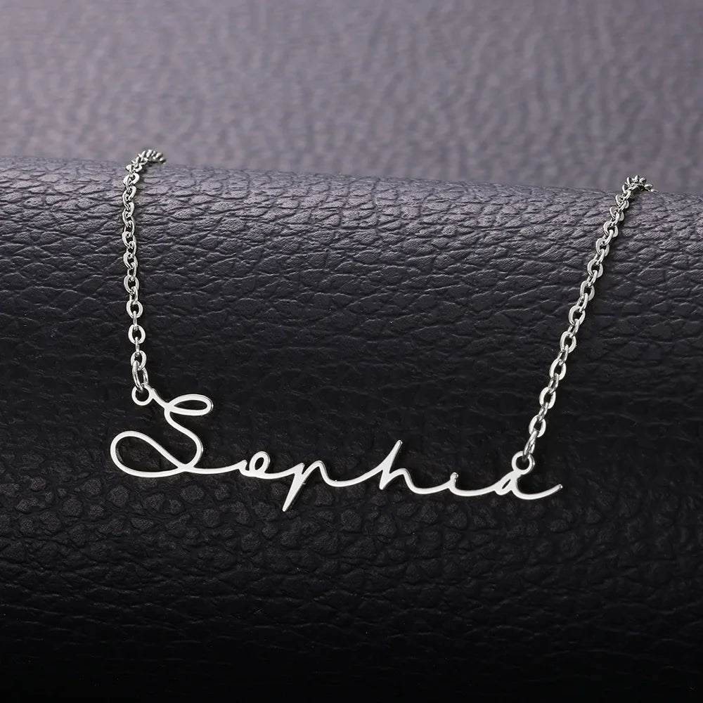 Custom Slim Fonts Name Necklace - MyEmpired