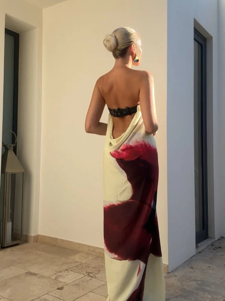 Strapless Back Belt Sleeveless Women&