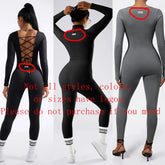 Bodycon Slim Jumpsuit For Women‘s Clothing Zipper Casual Brown Fitness Rompers Autumn 2024 Playsuit Activity Streetwear Overall - MyEmpired