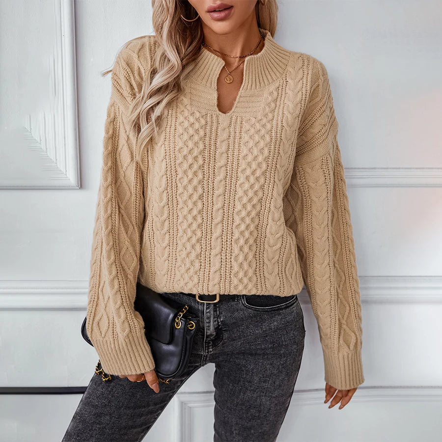 MIEGOFCE Solid Color Twisted Pullover - MyEmpired