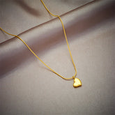 XIYANIKE 316L Stainless Steel Gold Color Love Heart Necklaces For Women Chokers 2021Trend Fashion Festival Party Gift Jewelry - MyEmpired