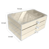 Acrylic Velvet Jewelry Organizer with 3 Drawers - MyEmpired