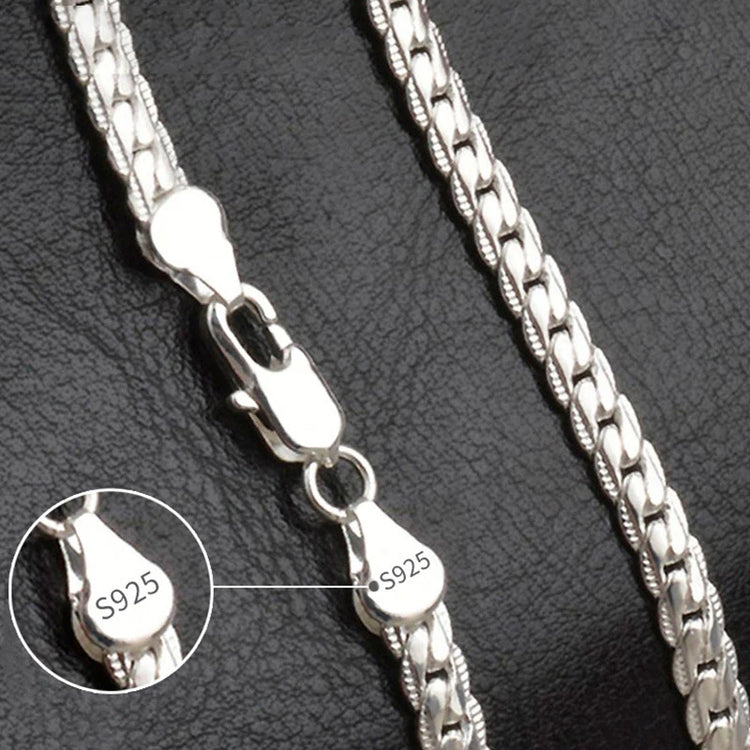 18K Gold/Silver Color 6mm Full Sideways Necklace - MyEmpired