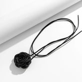 Romantic Gothic Big Rose Flower Clavicle Chain Necklace for Women Ladies Korean Fashion Adjustable Rope Choker Y2K Accessories - MyEmpired