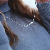 Custom Slim Fonts Name Necklace - MyEmpired