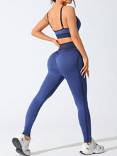 Scoop Neck Cami and High Waist Leggings Active Set - MyEmpired
