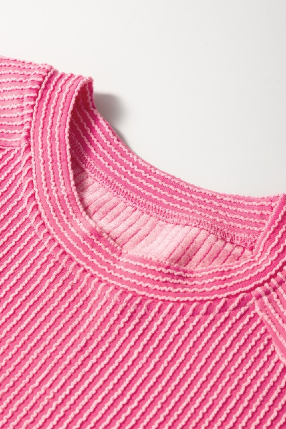 Corded Knit Short Sleeve T-Shirt and Wide Leg Pants Set - MyEmpired