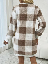 Plaid V-Neck Long Sleeve Dress - MyEmpired