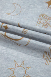 Printed T-Shirt and Elastic Waist Shorts Set - MyEmpired