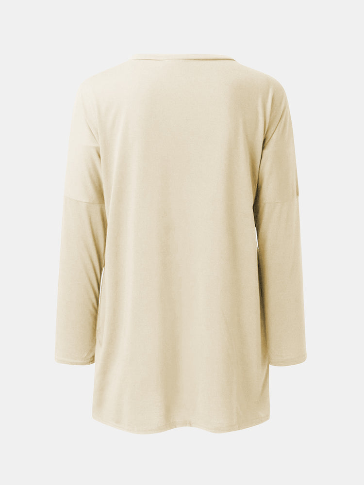Full Size Round Neck Long Sleeve T-Shirt - MyEmpired