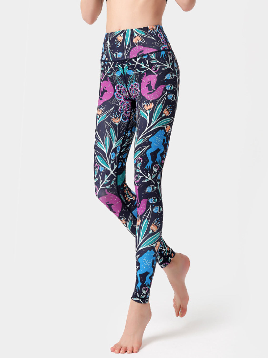 Printed High Waist Active Leggings - MyEmpired