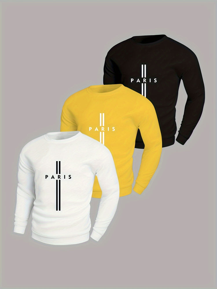 PARIS Letter Print Men&