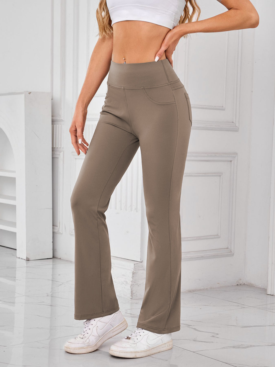 Lovelet High Waist Active Pants with Pockets - MyEmpired