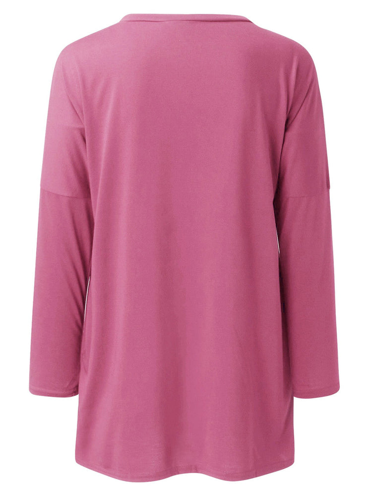 Full Size Round Neck Long Sleeve T-Shirt - MyEmpired