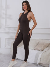 Half Zip Wide Strap Active Jumpsuit - MyEmpired