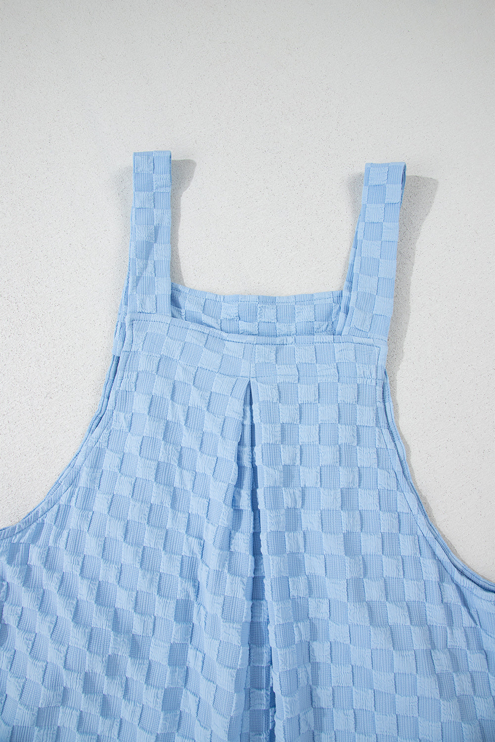 Checkered Pocketed Wide Leg Overalls - MyEmpired