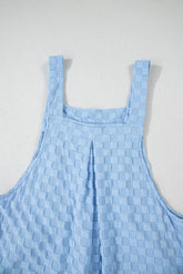 Checkered Pocketed Wide Leg Overalls - MyEmpired