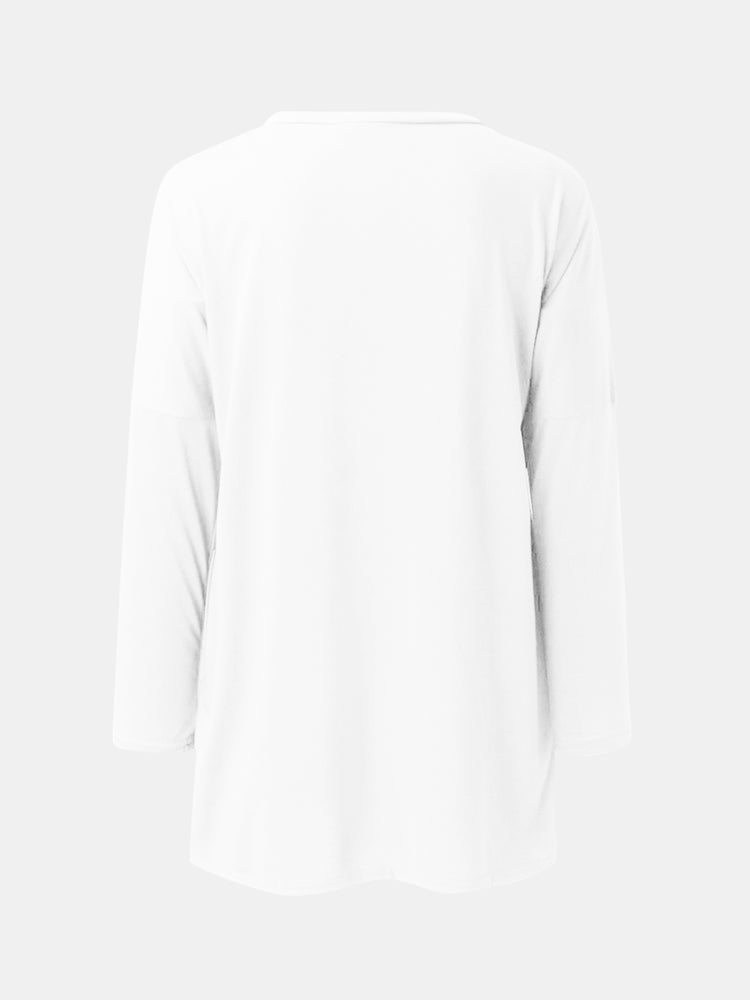 Full Size Round Neck Long Sleeve T-Shirt - MyEmpired