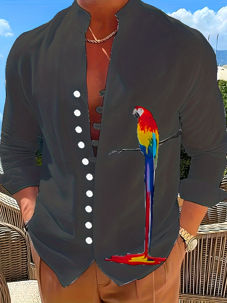 Parrot 3D Pattern Print Men&