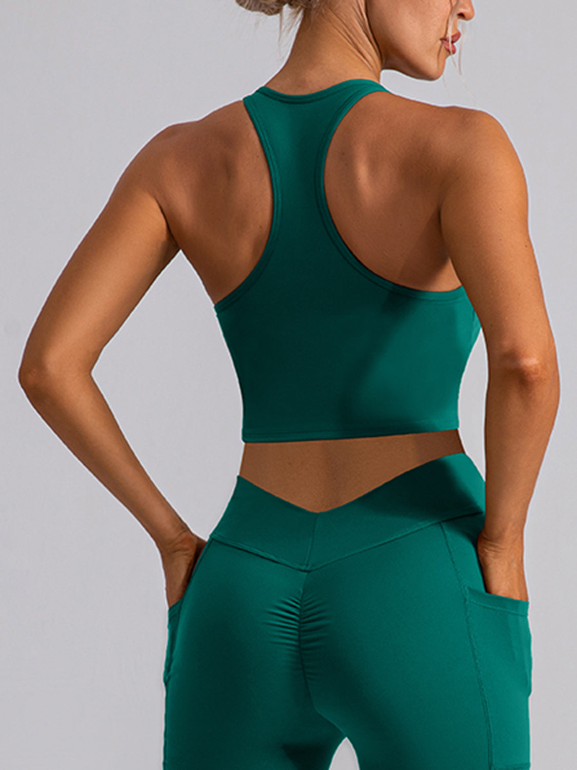 Square Neck Racerback Cropped Tank - MyEmpired
