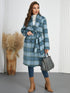 Plaid Tie Waist Long Sleeve Coat - MyEmpired