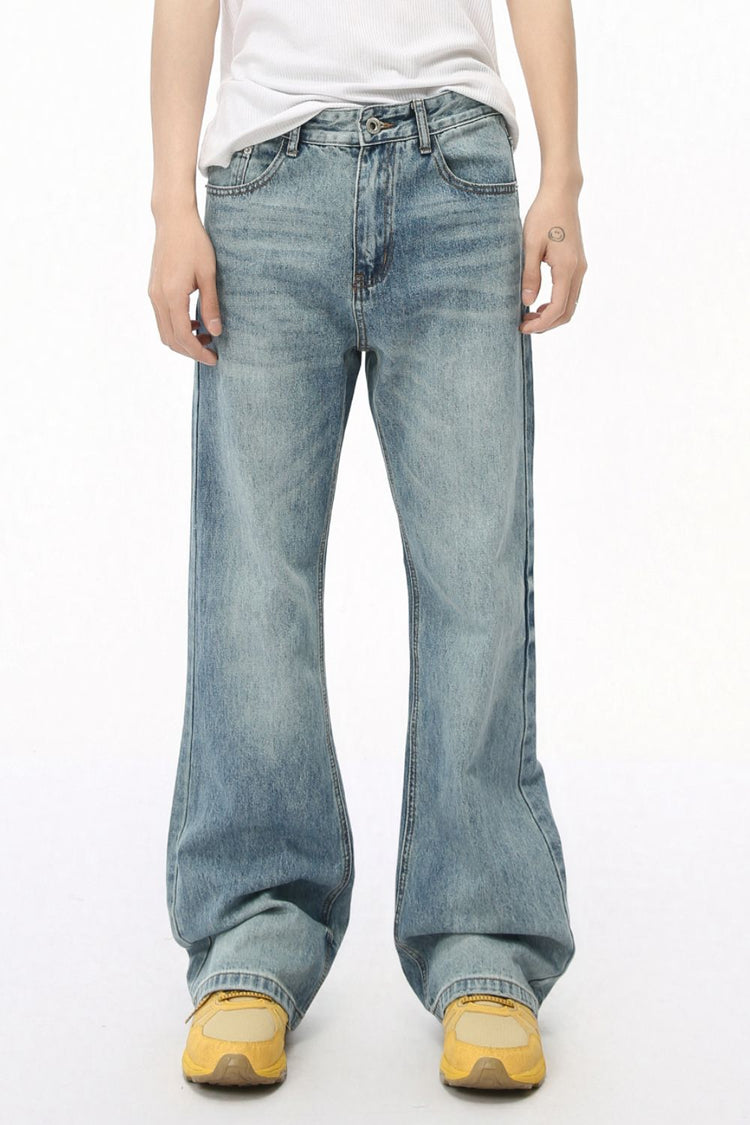 Washed High Rise Bootcut Jeans - MyEmpired