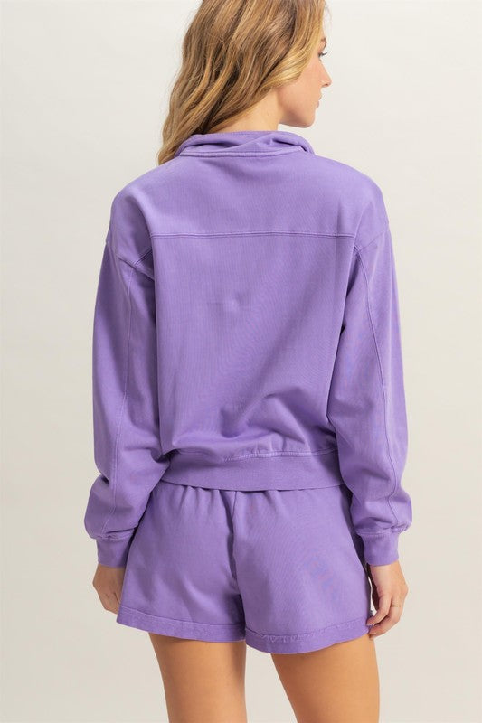 HYFVE Quarter Zip Drop Shoulder Sweatshirt - MyEmpired