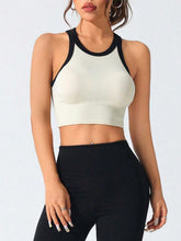 Contrast Trim Round Neck Active Tank - MyEmpired