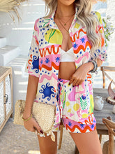 Devine Printed Button Down Shirt and Shorts Set - MyEmpired